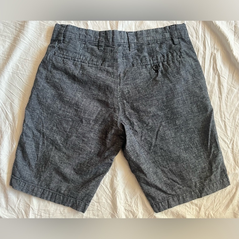 Banana Republic Men’s Unisex Gray Blue Linen Blend Shorts w Pockets Size 29 - Picture 9 of 12